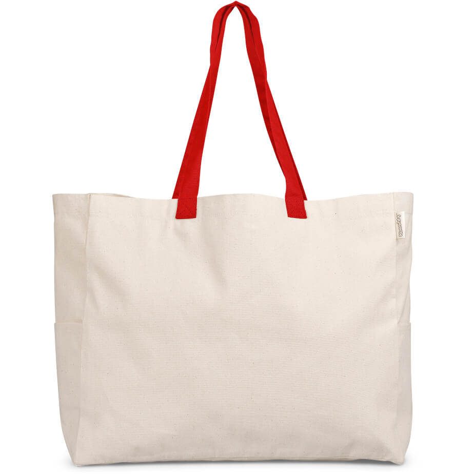 Kooshty Barbados Large Cotton Beach Bag Red